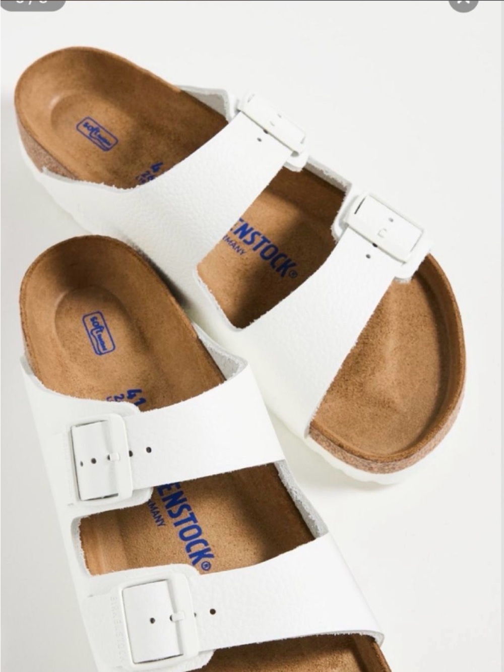 Birkenstock Kids White Double Strap Sandals
